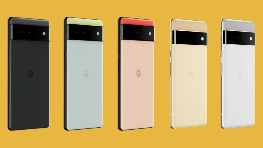 Six Smartphones Google Pixel 6